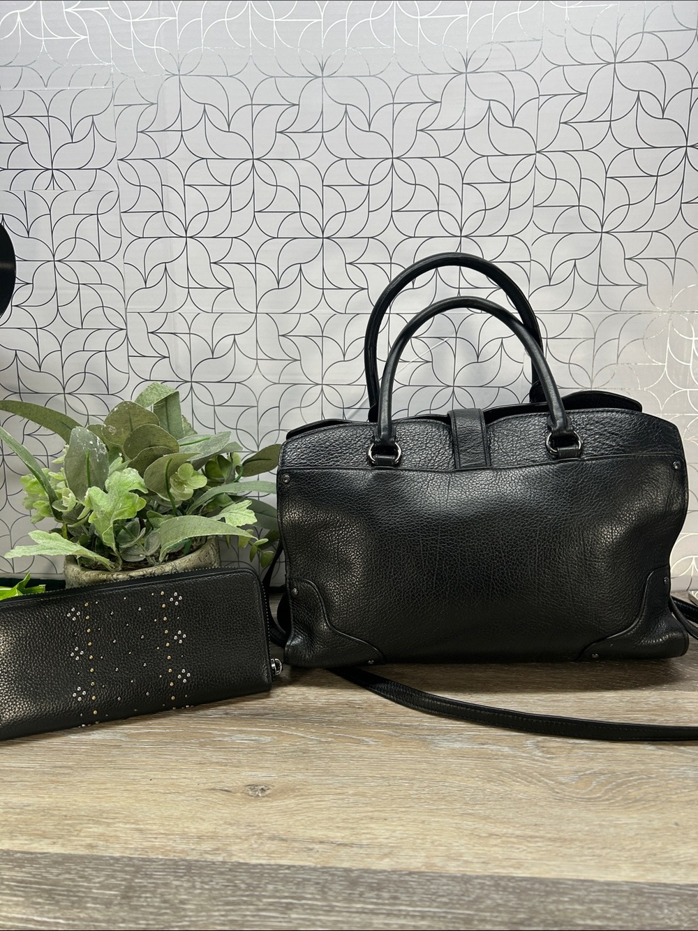 1674 Coach Mercer 30 Satchel in black leather & wallet set 271791674 - Picture 2 of 15